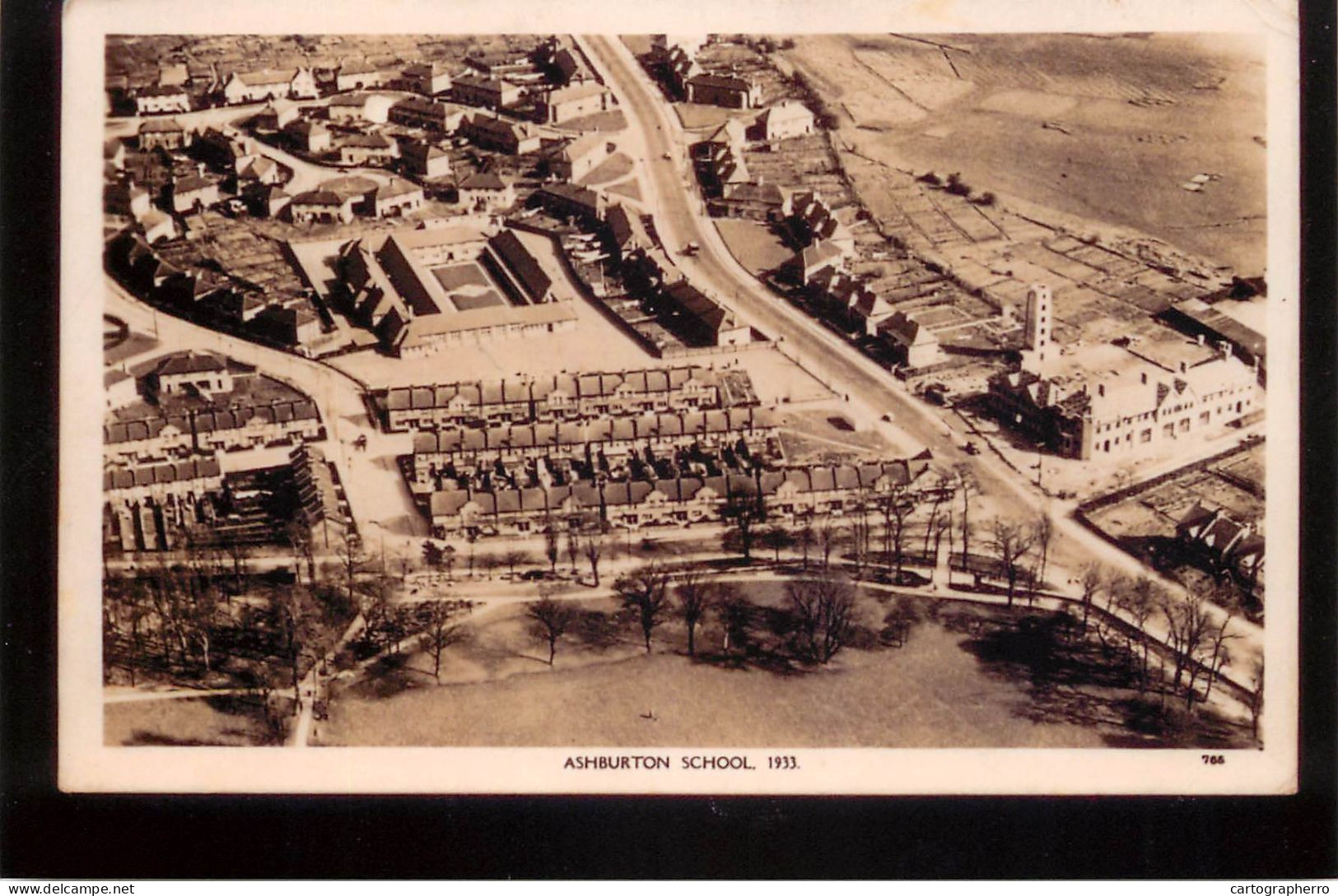 South London Croydon Continental Size 10 X 14 Cm Repro Photo Ashburton School 1933 Aerial - Europe