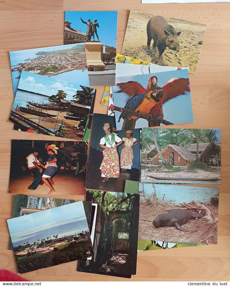 LOT 190 CARTES DOM TOM GUYANE MARTINIQUE GUADELOUPE LA REUNION NOUVELLE CALEDONIE WALLIS ET FUTUNA SAINT BARTHELEMY - Collections & Lots