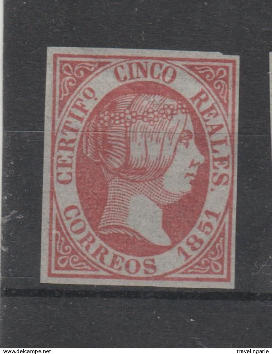 Espana 1851 Isabel II 5 R FAUX, FALSE ! ** - Ungebraucht