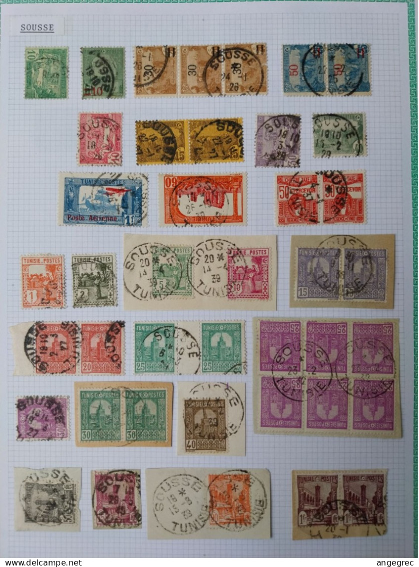 Tunisie Lot Timbre Oblitération Choisies  Sousse   Dont Fragment    Voir Scan - Used Stamps