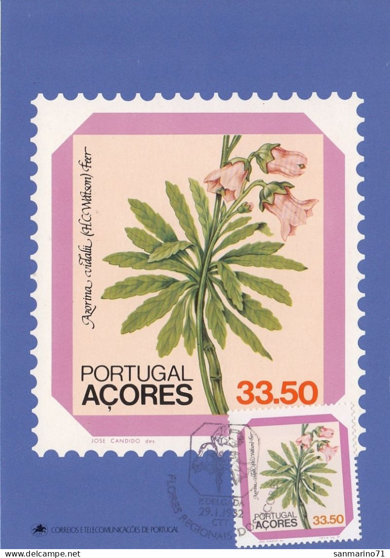 PORTUGAL Azores Maximum Card 352,flowers - Azoren
