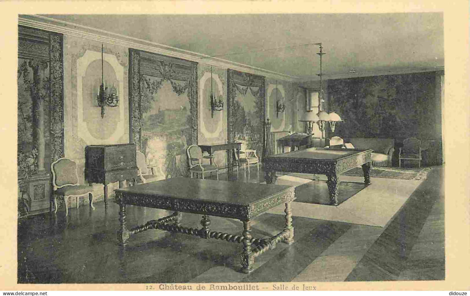 78 - Rambouillet - Intérieur Du Château - Salle De Jeux - CPA - Etat Carte Provenant D'un Carnet - Voir Scans Recto-Vers - Rambouillet (Château)