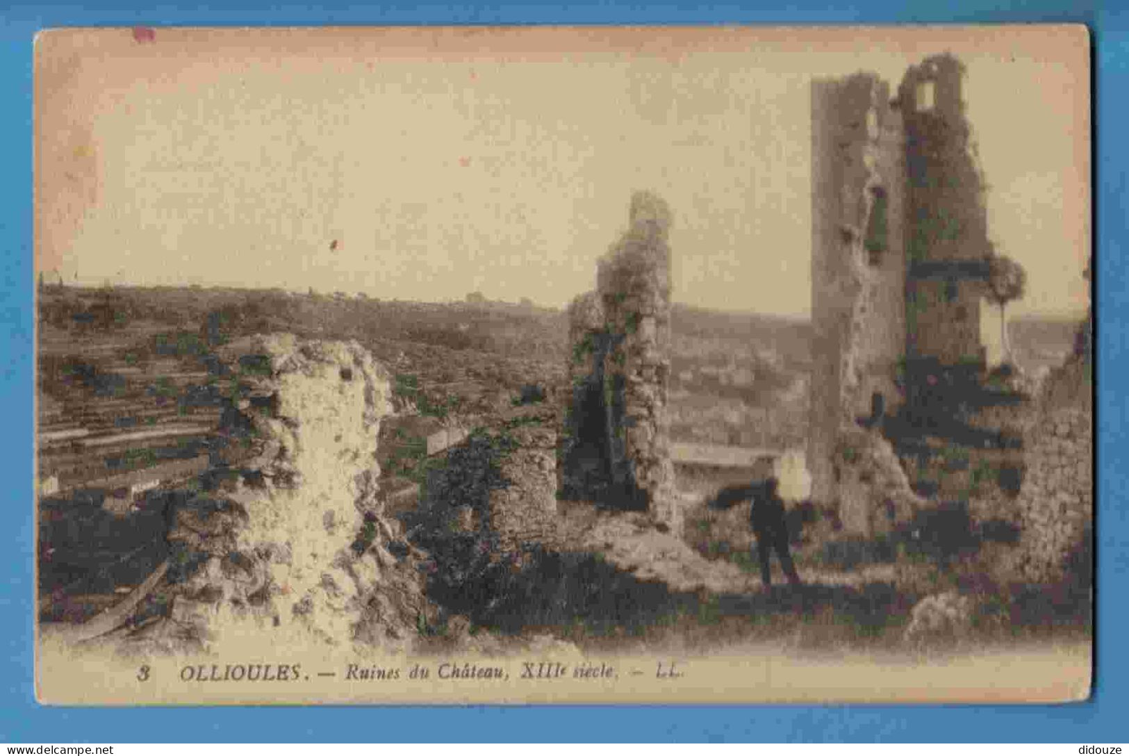 83 - Ollioules - Ruines Du Chateau - Carte Vierge - Ollioules
