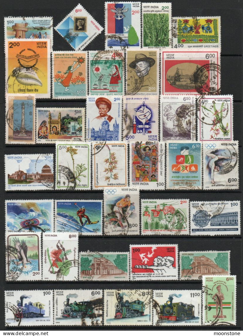 India 1990-9 Collection Of Used Stamps (77), SG Cat. Value £100+, SG Various - Collezioni & Lotti