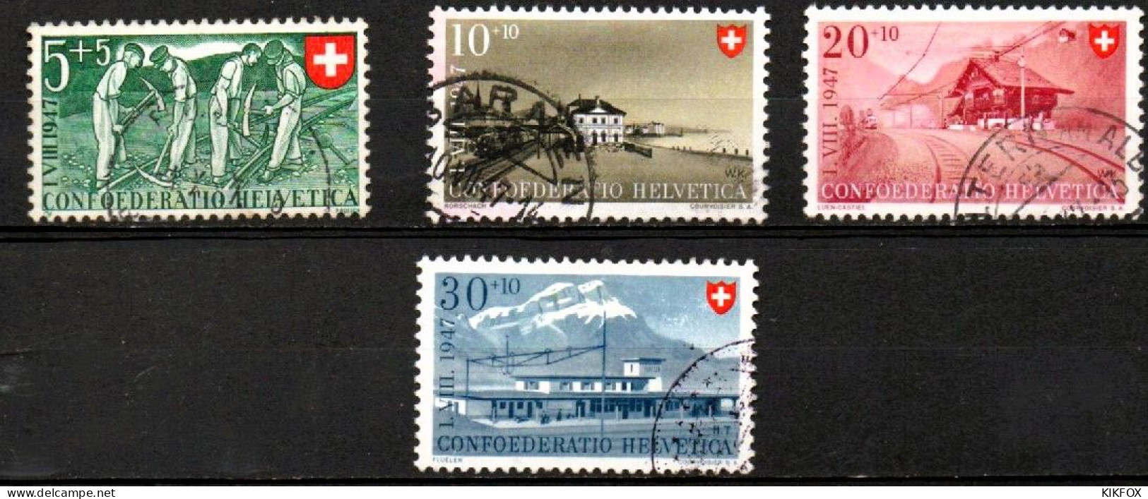 SCHWEIZ, SUISSE 1947, Mi  480 - 483, YT 437  - 440,  BUNDESFEIER PRO PATRIA, OBLITÉRÉS , GESTEMPELT - Used Stamps