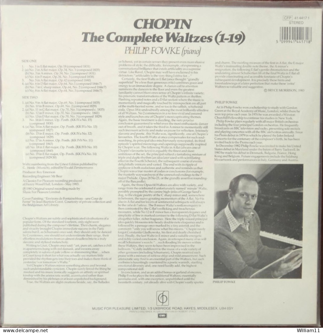 Philip Fowke (Piano)* – CHOPIN The Complete Waltzes (1-19) - Klassik