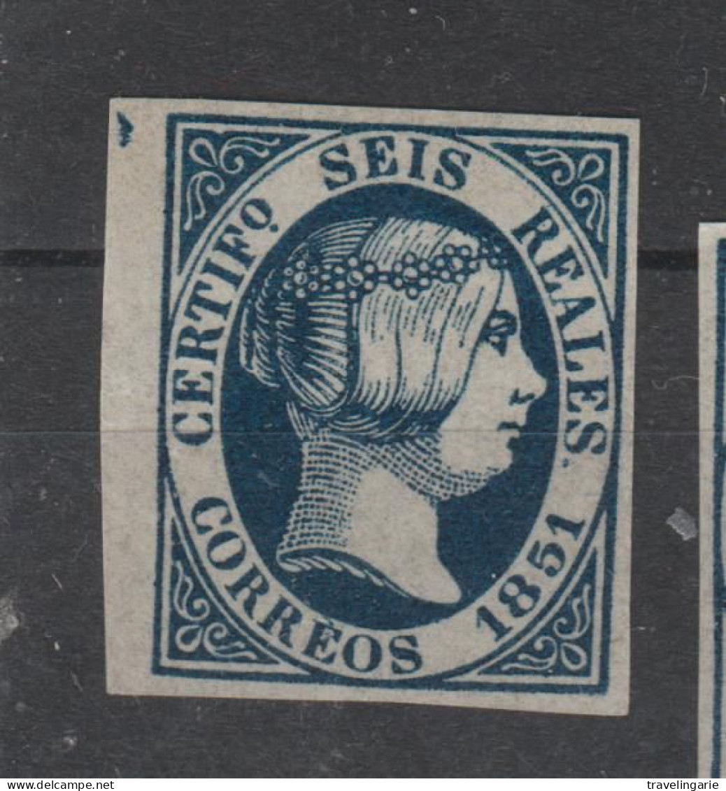 Espana 1851 Isabel II 6 R FAUX, FALSE ! ** - Nuevos