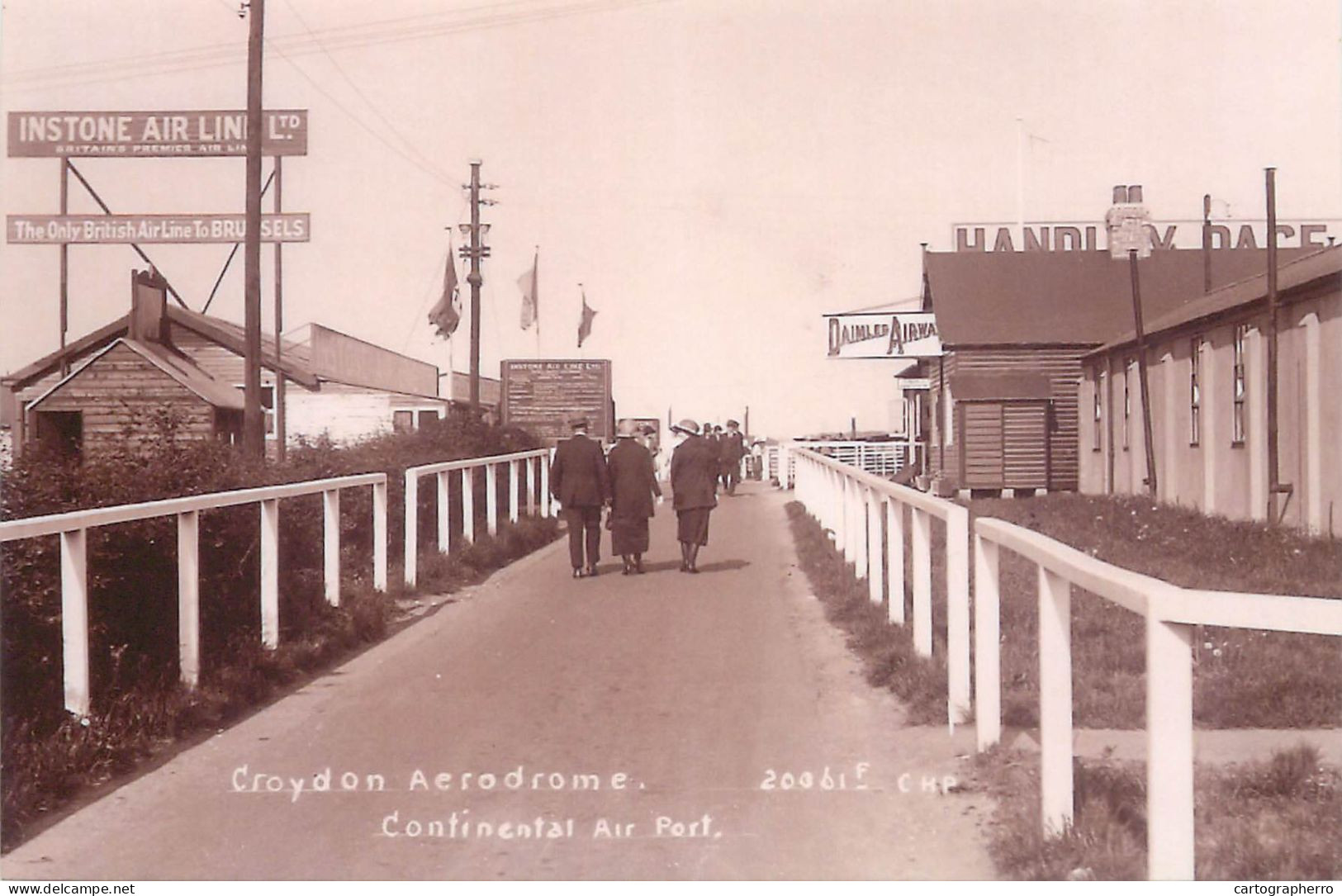 South London Croydon Continental Size 10 X 14 Cm Repro Photo Croydon Aerodrome - Europe