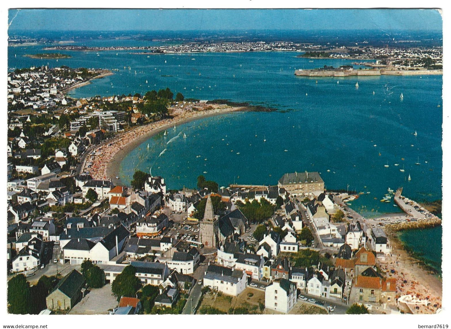 56 Larmor Plage -  Vue Aerienne  - Le Port Et La Plage De Toulhars - Larmor-Plage