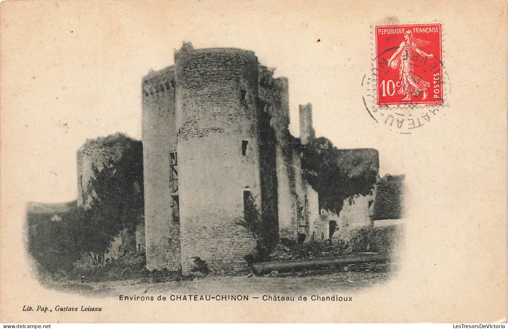 FRANCE - Environs Le Château Chinon - Vue Sur Le Château De Chandloux - Vue Générale - Carte Postale Ancienne - Chinon