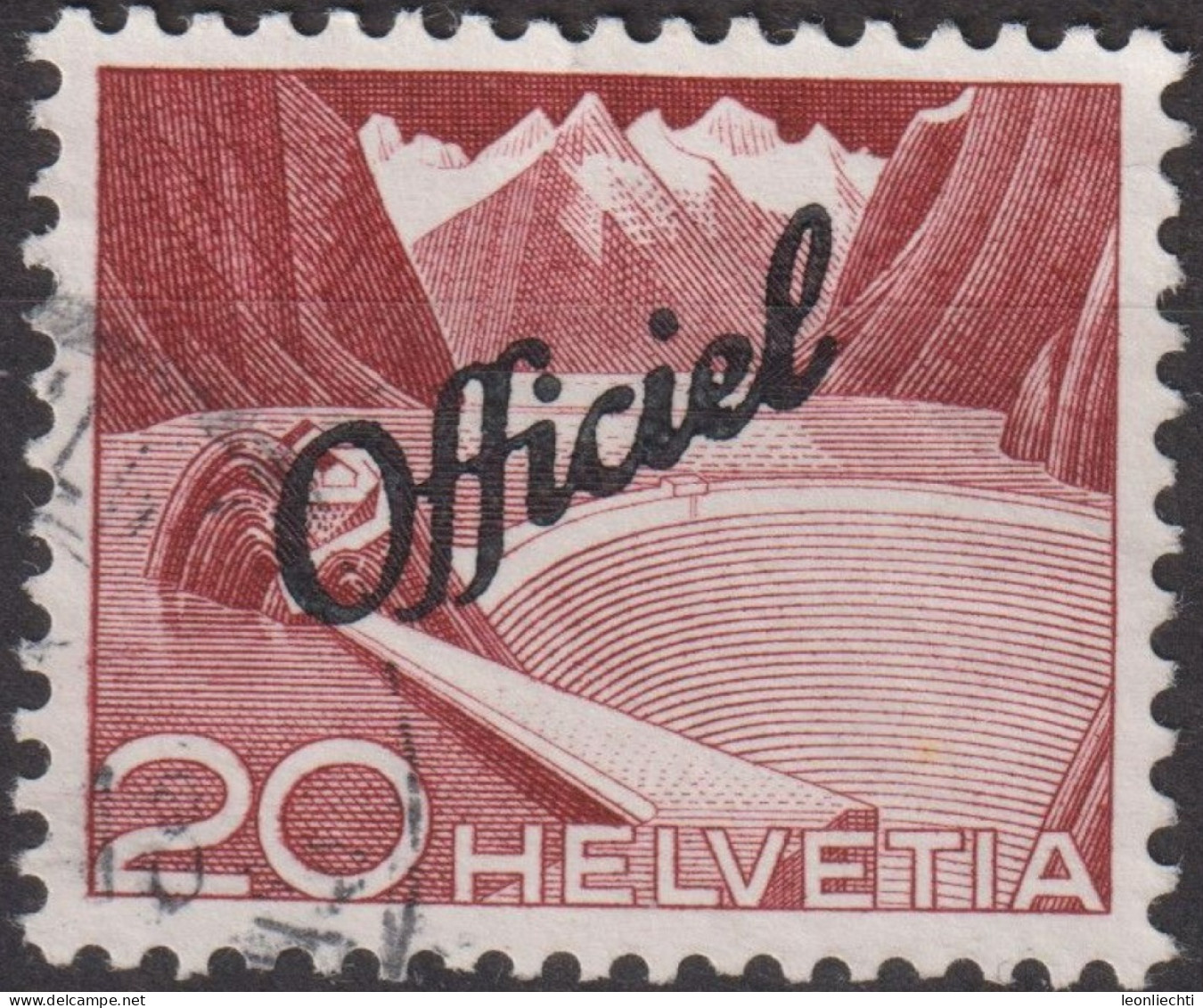 1950 CH / Dienstmarke Officiel ° Mi:CH D67,Yt:CH S288, Zum:CH D68, Grimsel Stausee - Oficial