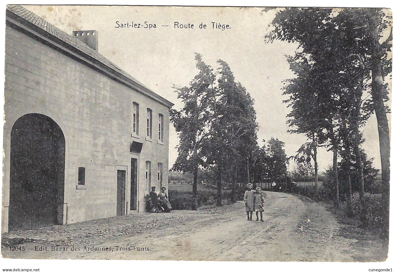 CPA Sart-lez-Spa - Jalhay - Route De Tiège - Vue Animée - Edit. Bazar Des Ardennes Trois-Ponts - 2 Scans - Jalhay