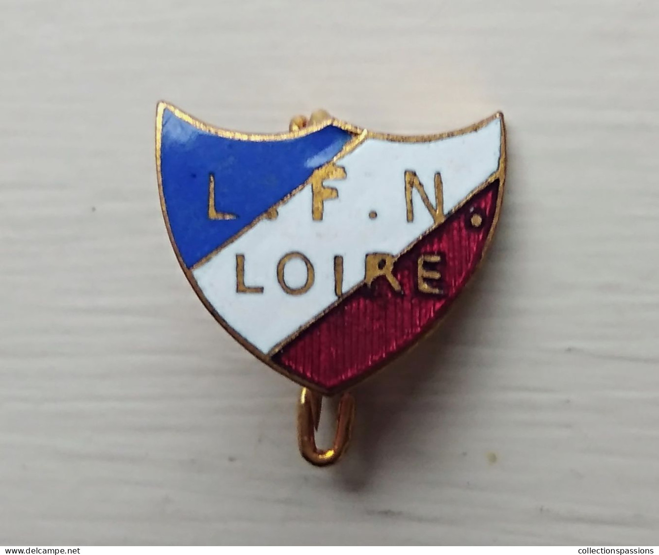 - Epinglette . Insigne . Médaille - Insigne émaillée L F N  LOIRE - Front National - Broche - - Autres & Non Classés