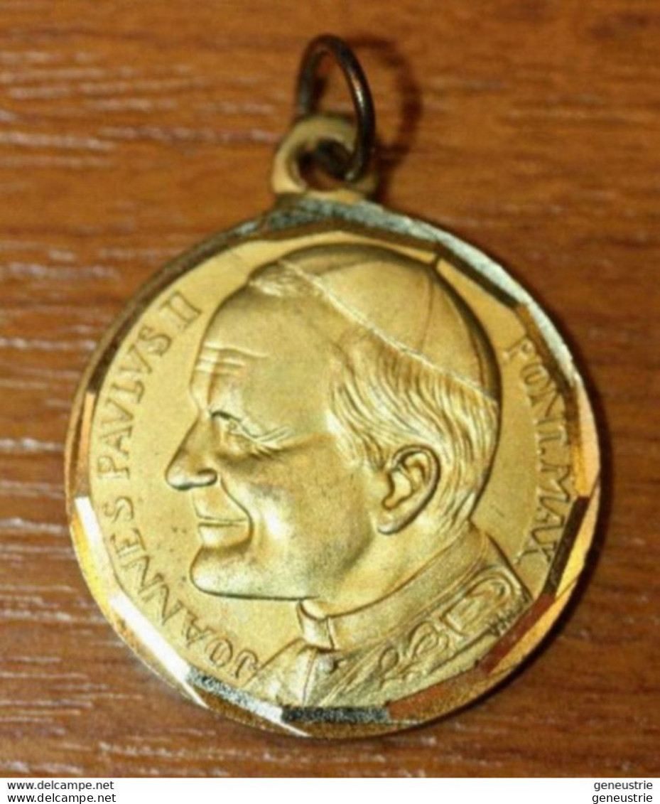 Beau Pendentif Médaille Religieuse Fin XXe "Pape Jean-Paul II - Notre-Dame De Częstochowa - Pologne" - Religion &  Esoterik