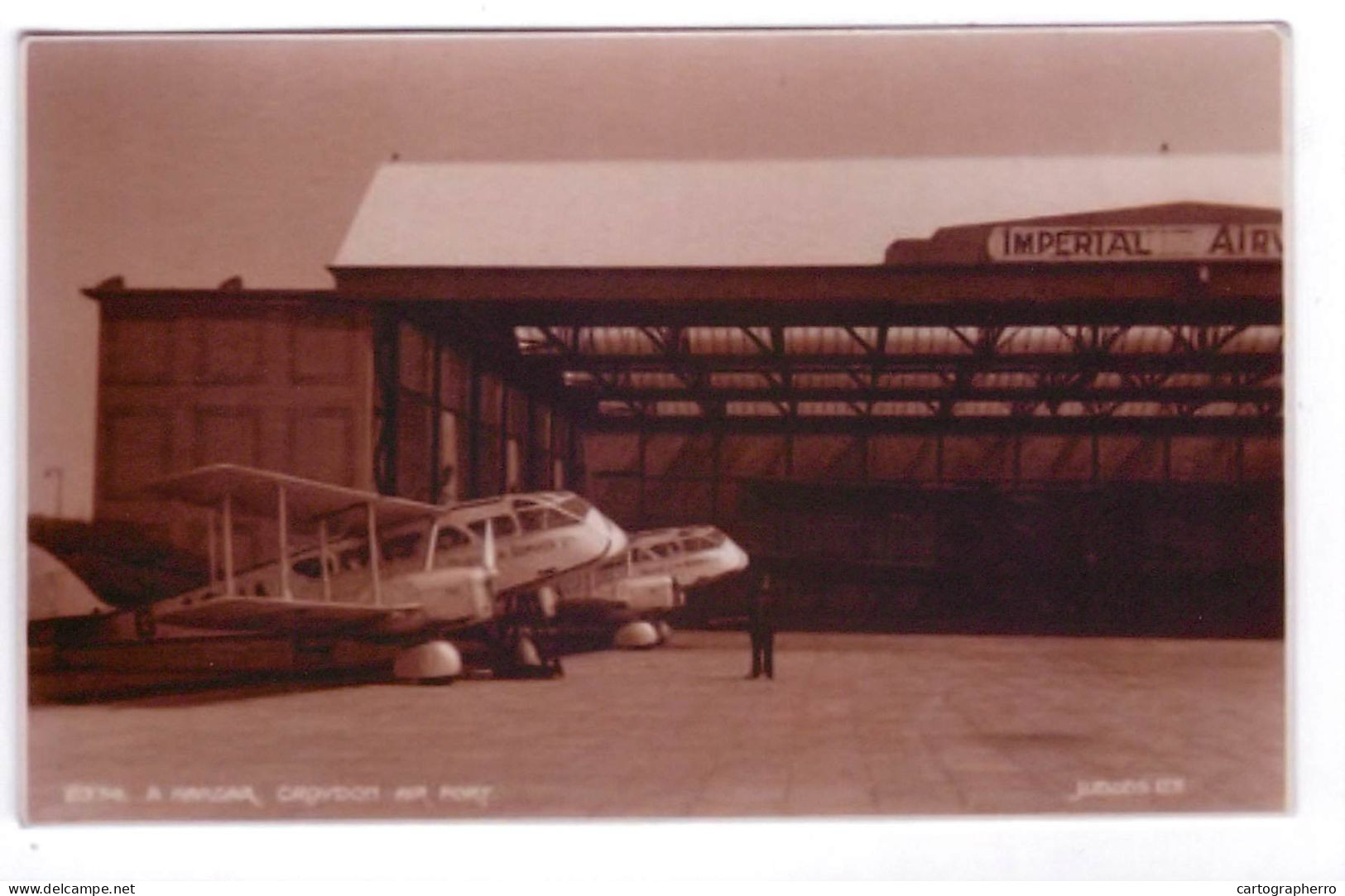 South London Croydon Continental Size 10 X 14 Cm Repro Photo Croydon Aerodrome Byplane - Europa