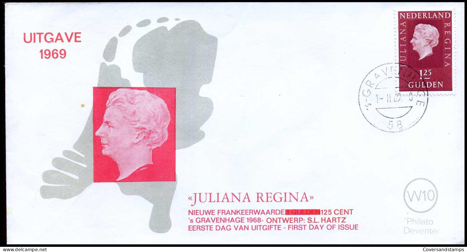 FDC - Zegel 953 - Juliana Regina - Zonder Adres - FDC