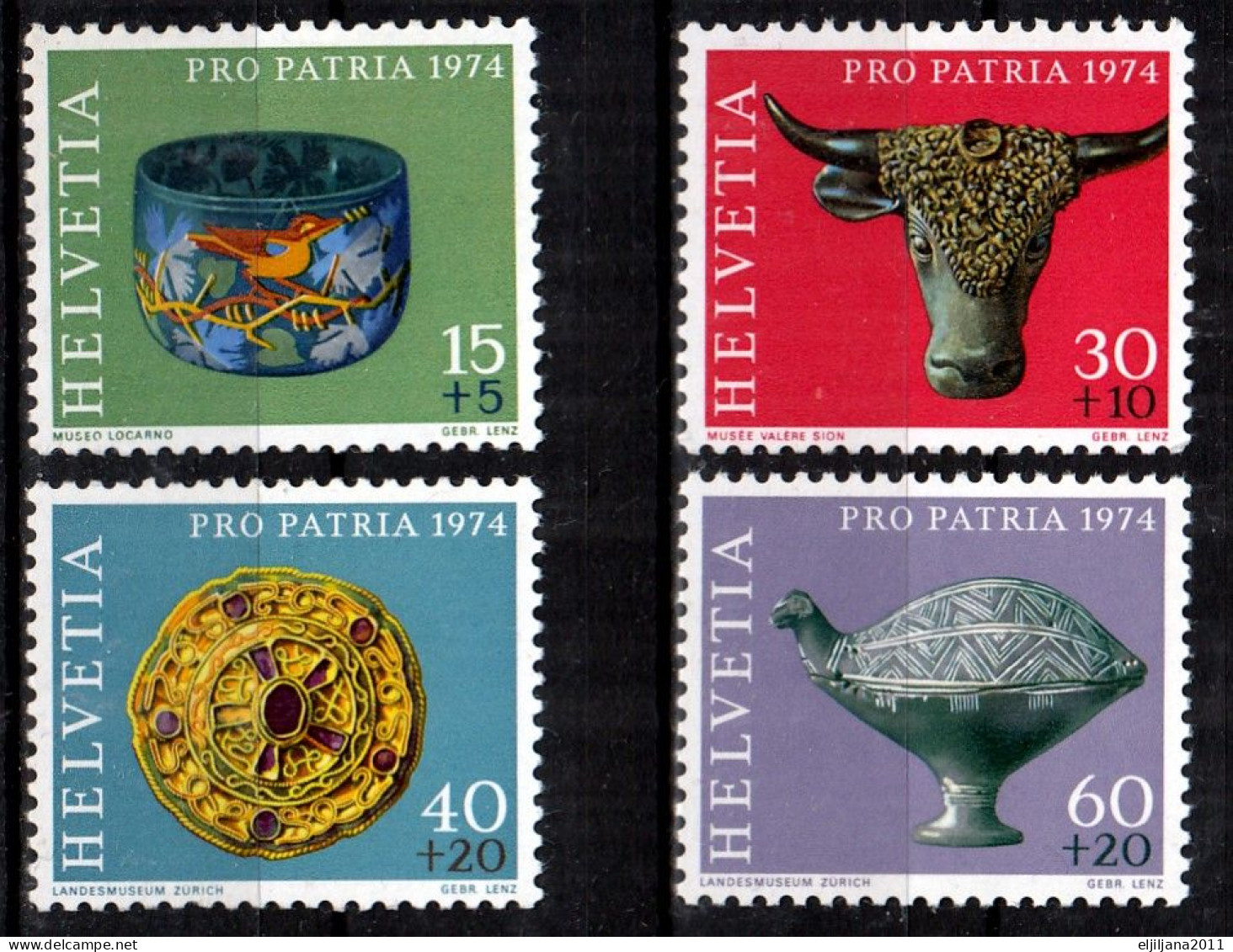 Switzerland / Helvetia / Schweiz / Suisse 1974 ⁕ PRO PATRIA Mi.1031-1034 ⁕ 4v MNH - Unused Stamps