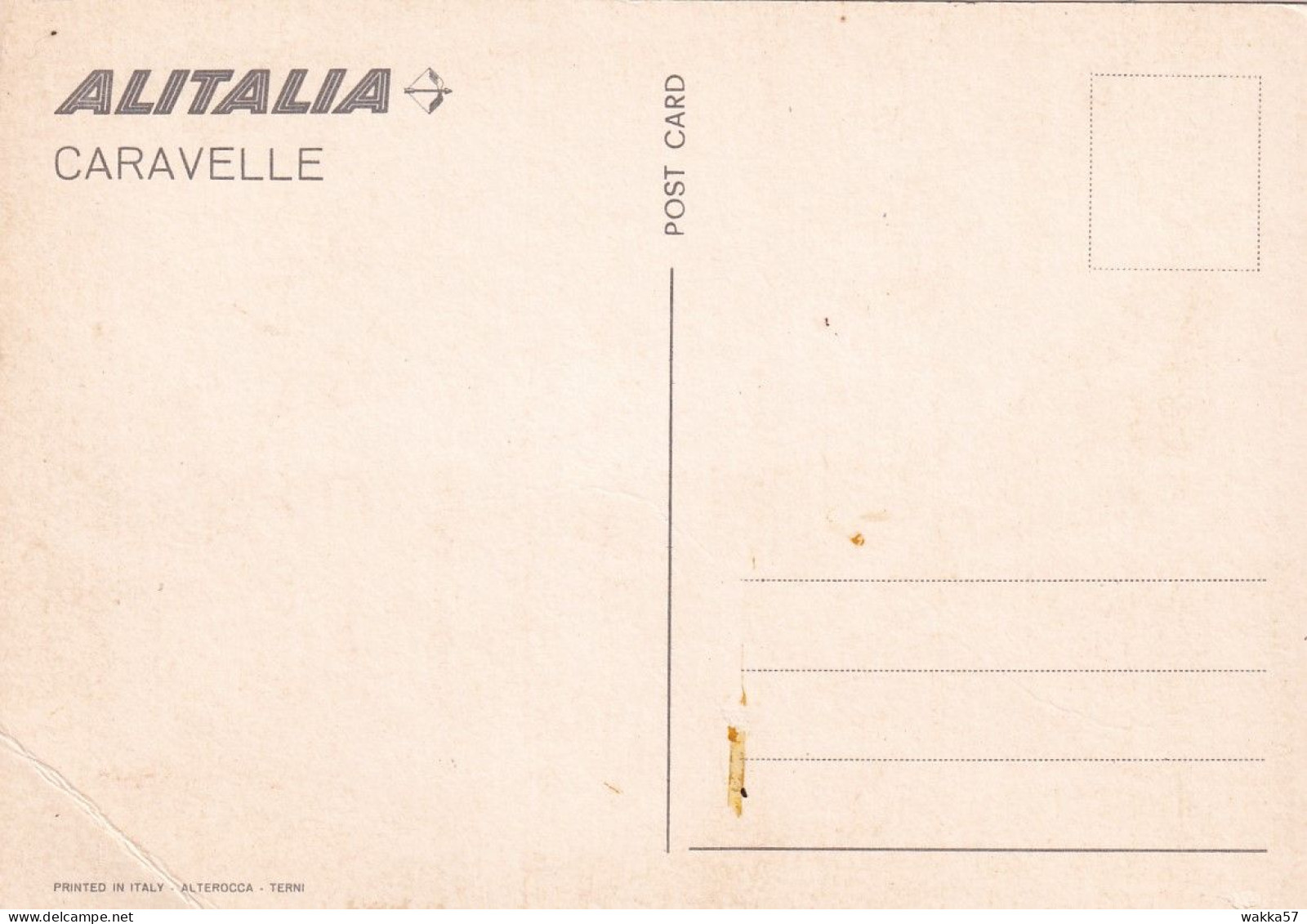 XK 698 - Cartolina Alitalia Aereo Caravelle - F.g. Non Vg. - 1946-....: Era Moderna