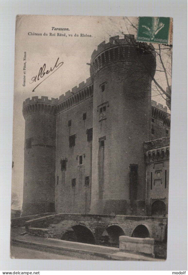 CPA - 13 - Tarascon - Château Du Roi René, Vu Du Rhône - Circulée En 1907 - Tarascon