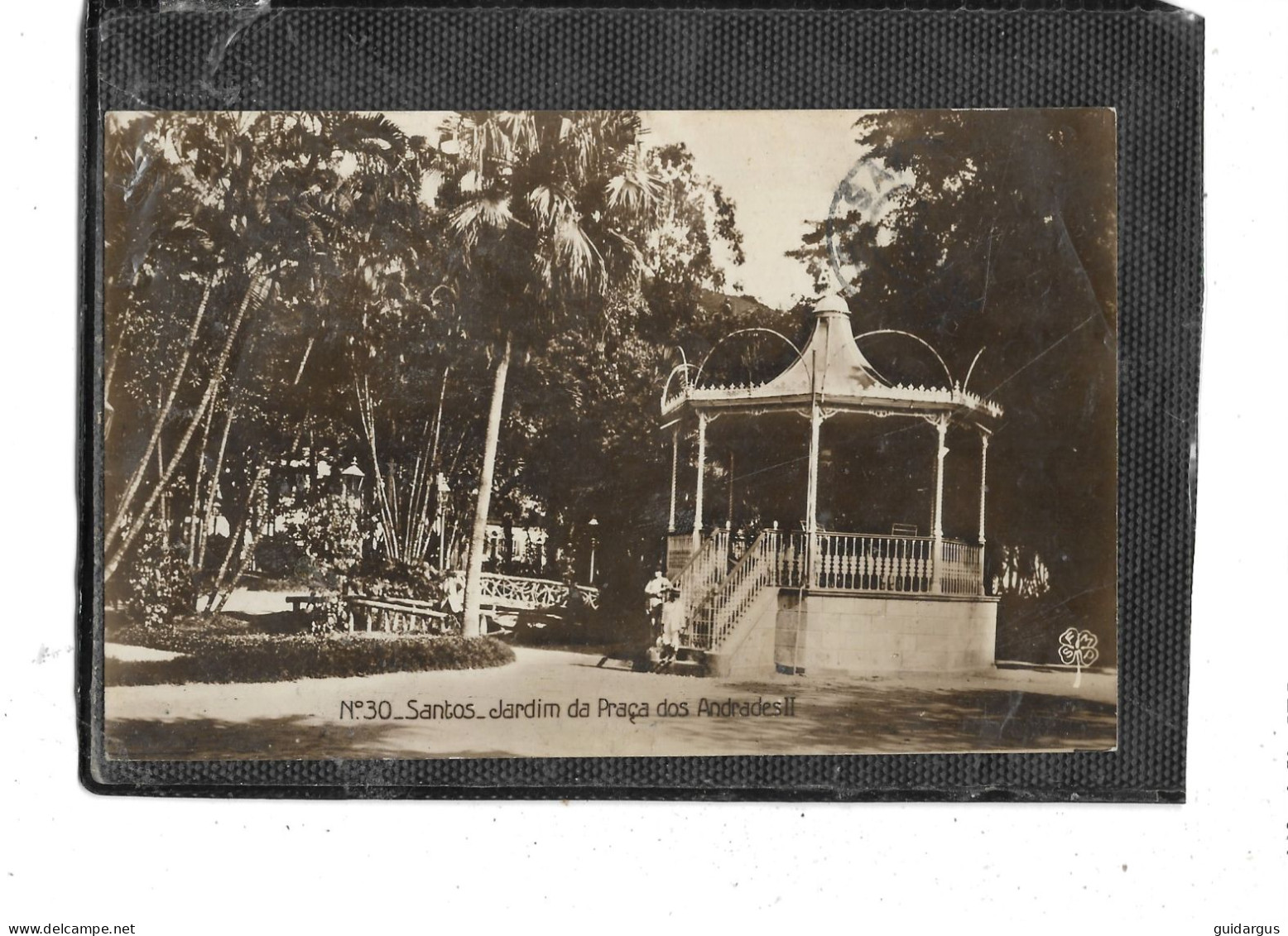 Amerique Du Sud-Brésil- SAO-PAULO- SANTOS-Carte-Photo - Jardim Da Praça Dos Andrades -Kioque A Musique - São Paulo