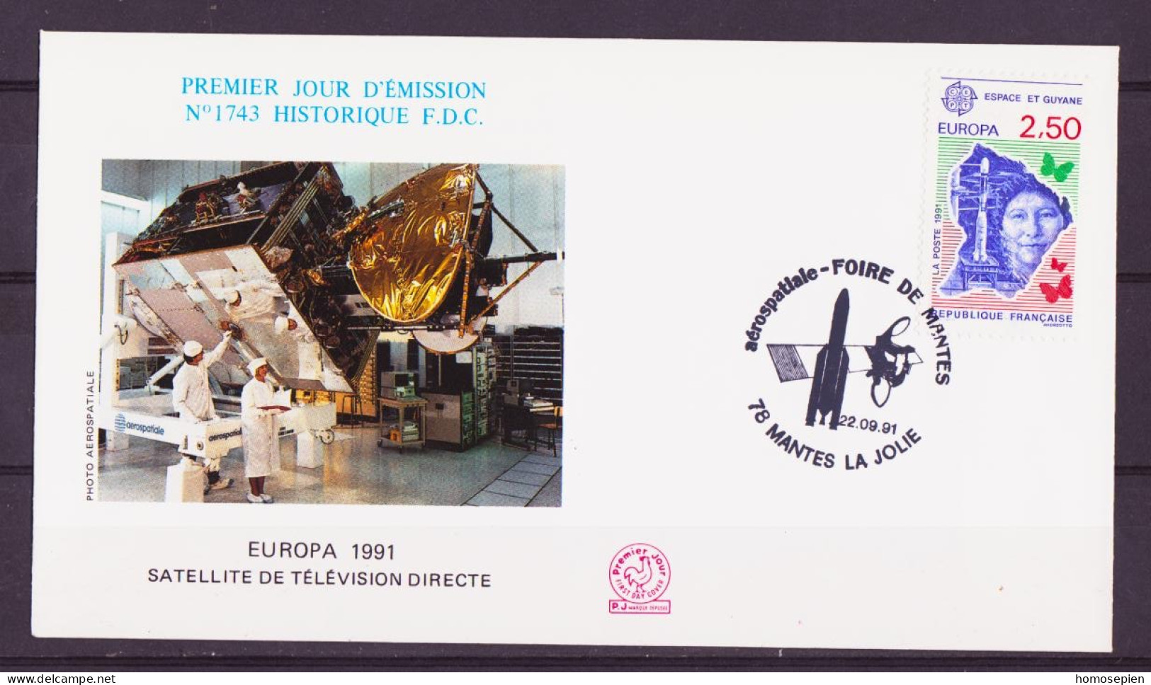 France - Frankreich LTC 1991 09 22 Y&T N°2696 - Michel N°BFS2834 - Foire De Mantes La Jolie - Lettres & Documents