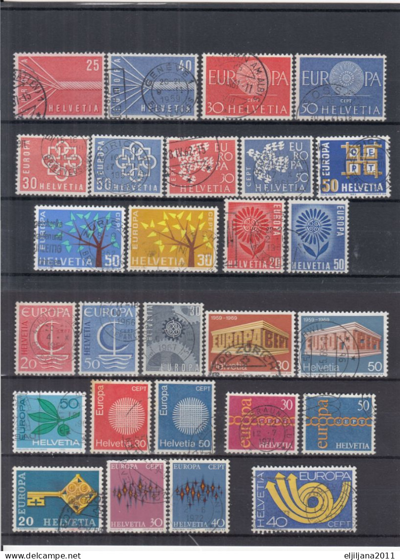 Switzerland / Helvetia / Schweiz / Suisse 1957 - 1973 ⁕ EUROPA CEPT ⁕ 27v Used - Sammlungen