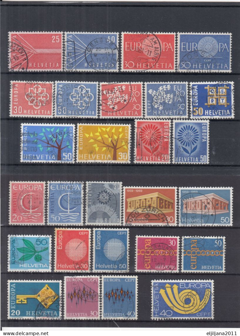 Switzerland / Helvetia / Schweiz / Suisse 1957 - 1973 ⁕ EUROPA CEPT ⁕ 27v Used - Lotti/Collezioni