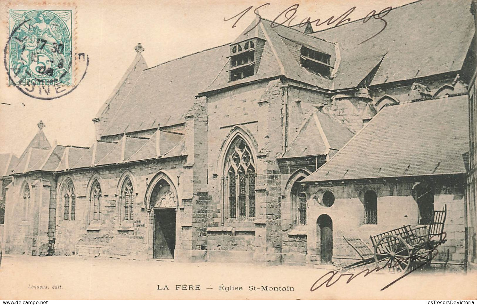 FRANCE - La Fère - Vue Sur L'église St Montain - Vue Panoramique - Face à L'entrée - Carte Postale Ancienne - Laon