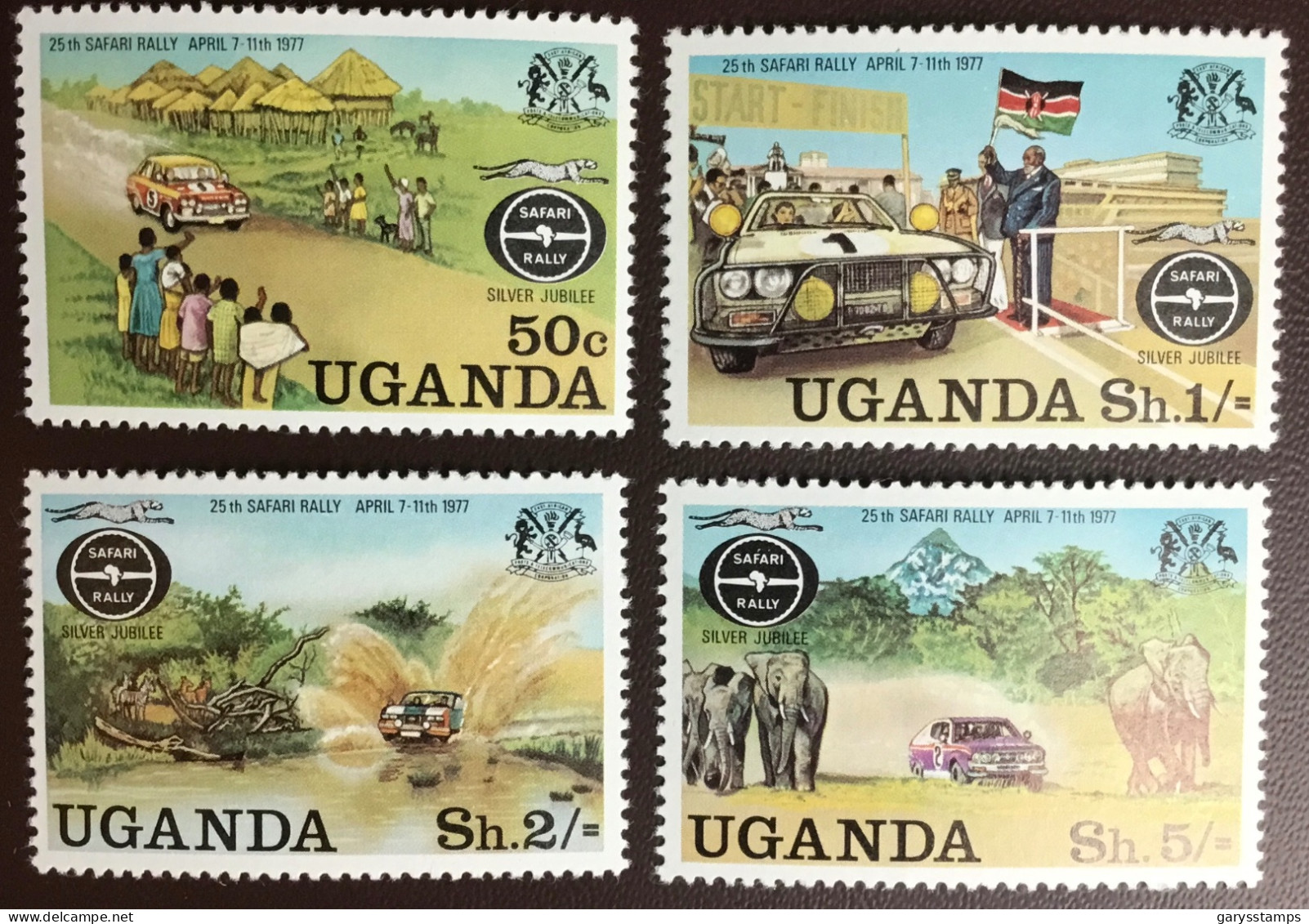 Uganda 1977 Safari Rally Animals MNH - Ouganda (1962-...)