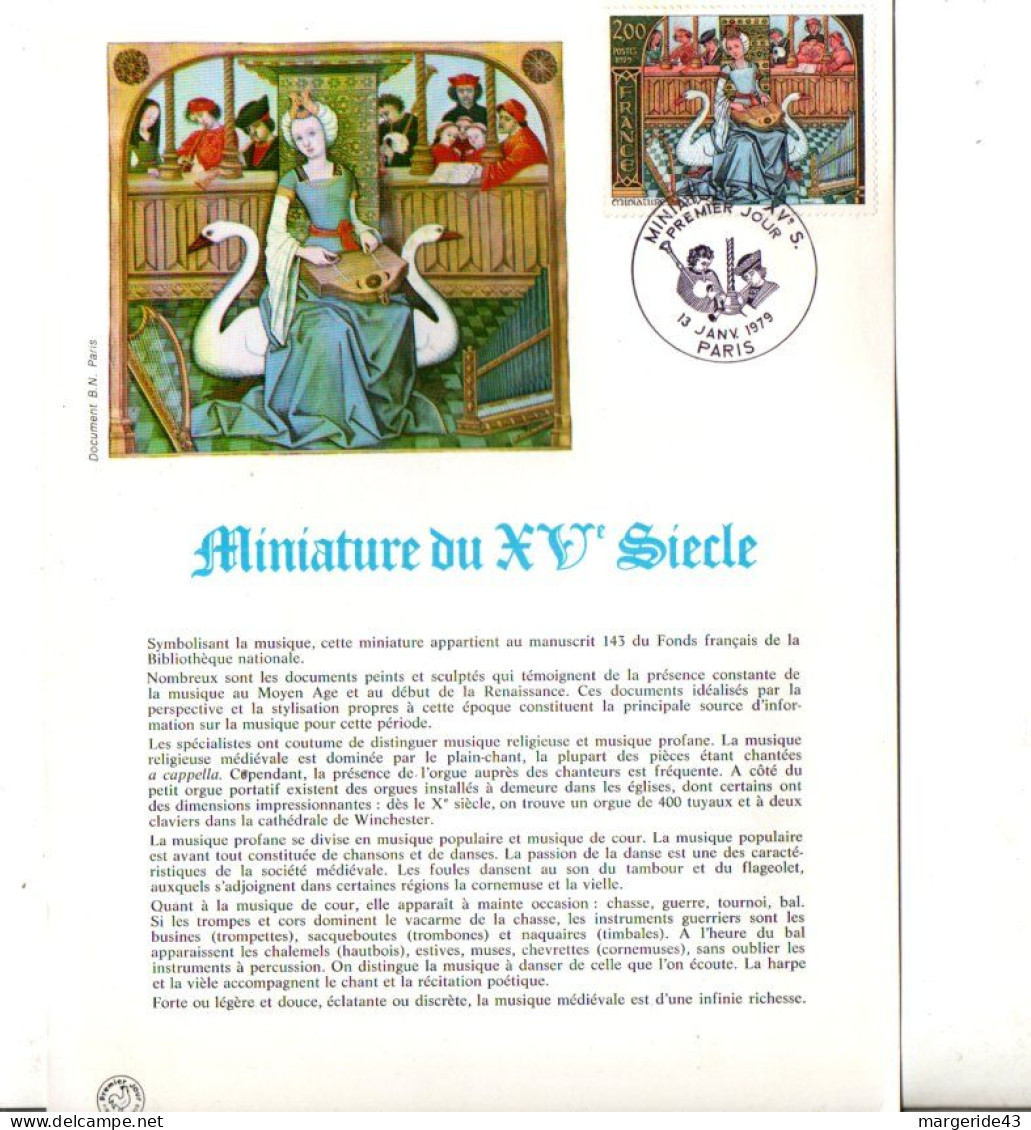 NOTICE FDC 1987 MINIATURE - 1980-1989