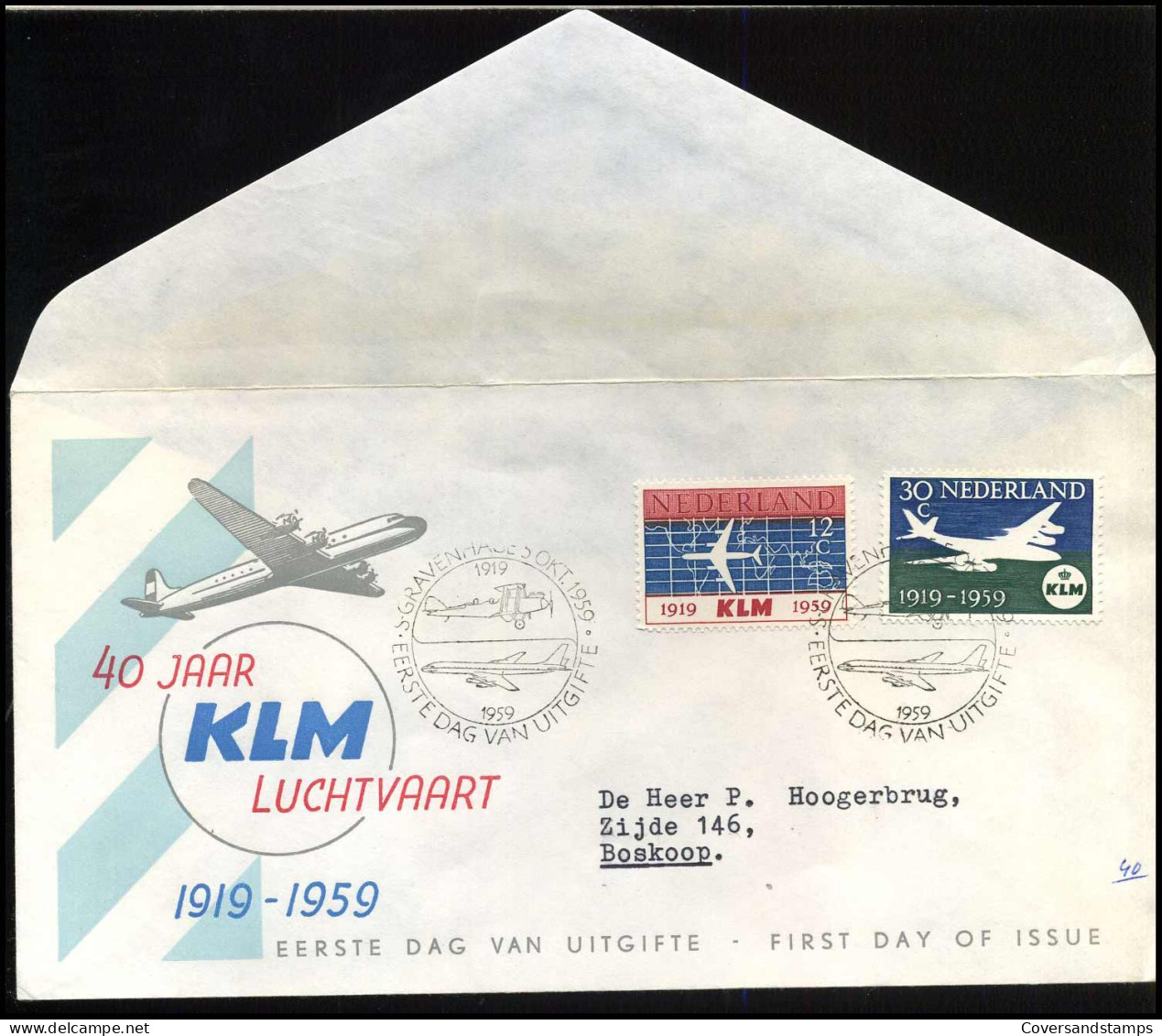 FDC E40 - 729/30 - K.L.M.  - FDC