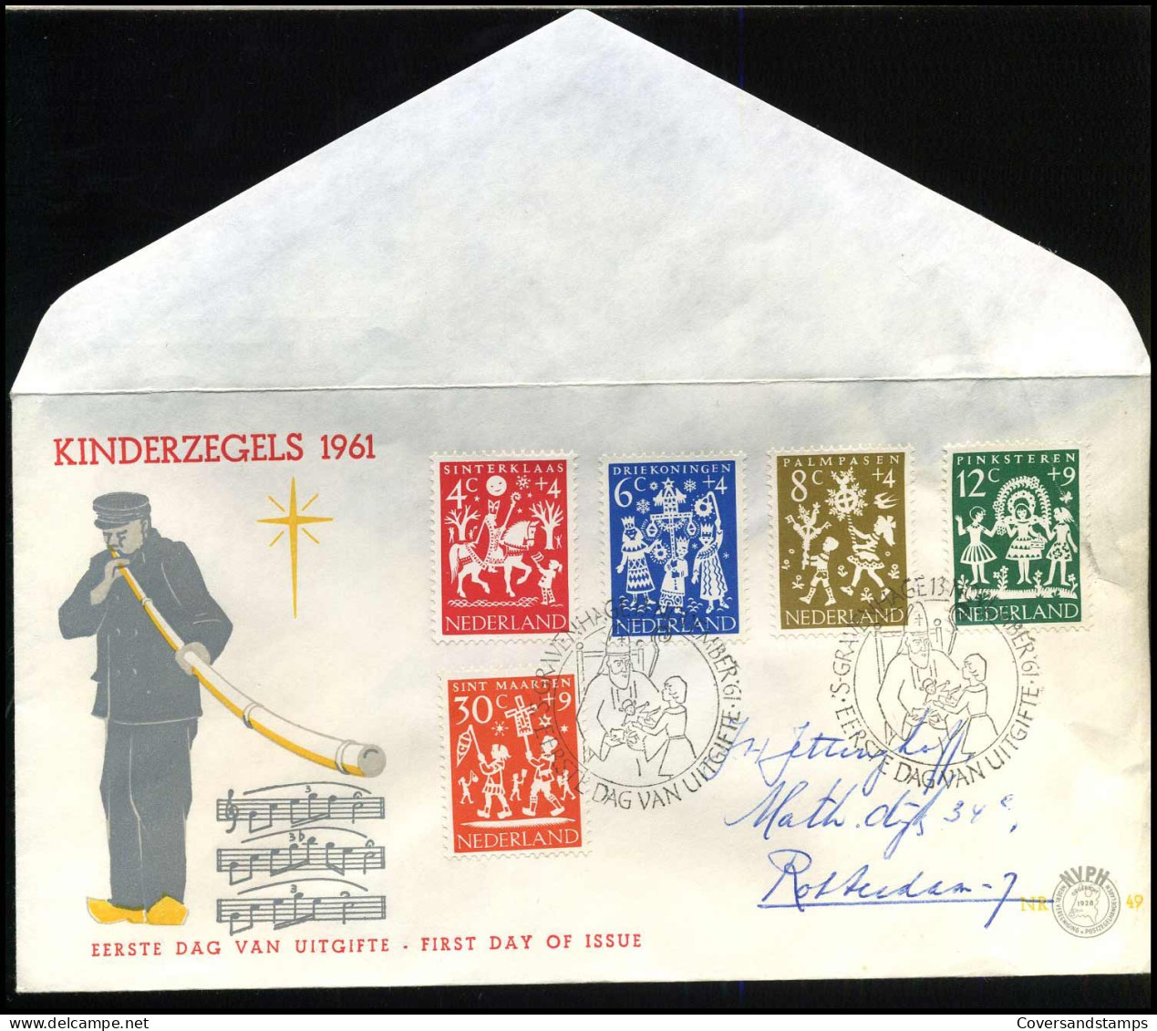 FDC E49 - 759/63 - Kinderzegels 1961 - FDC