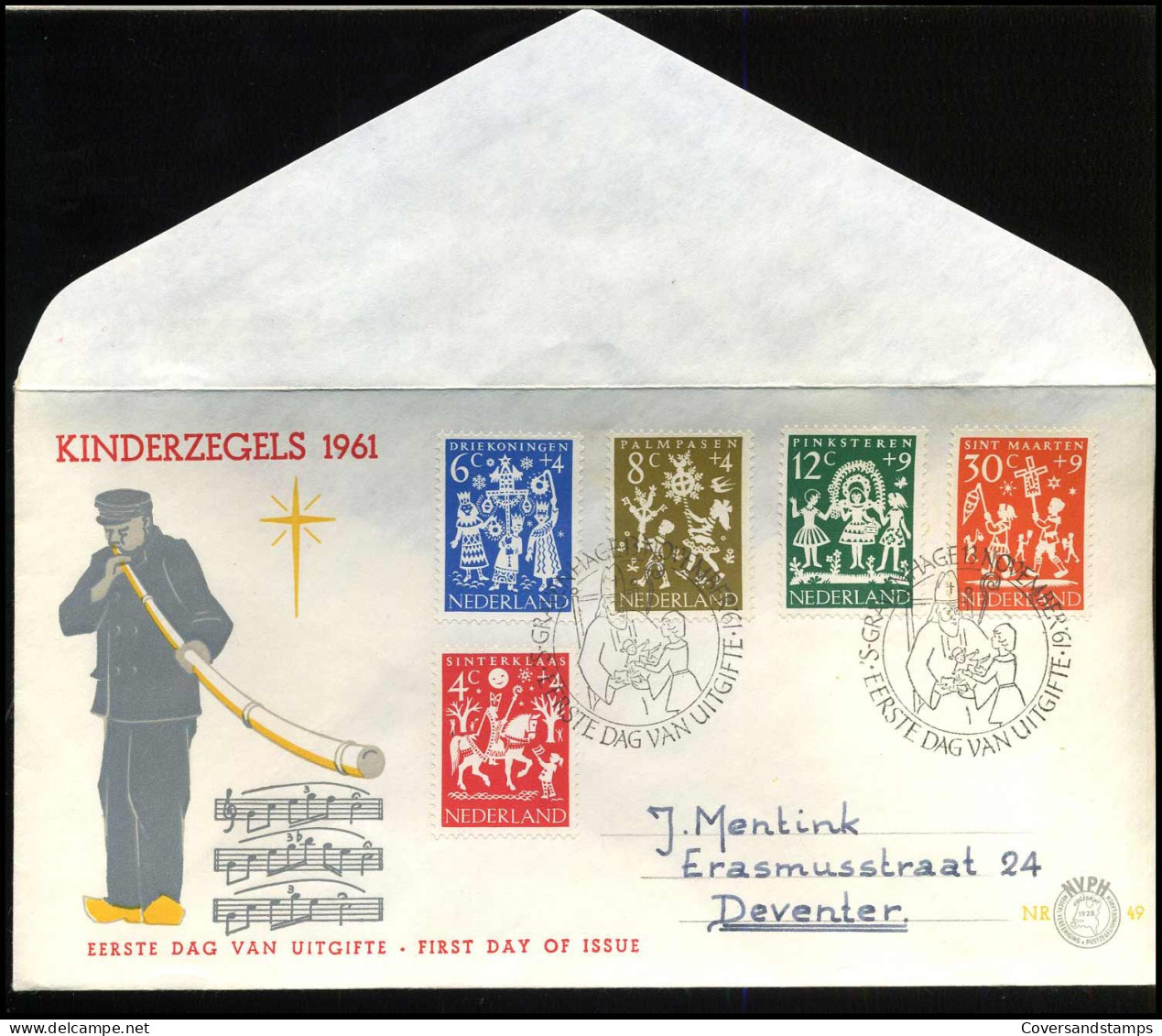 FDC E49 - 759/63 - Kinderzegels 1961 - FDC