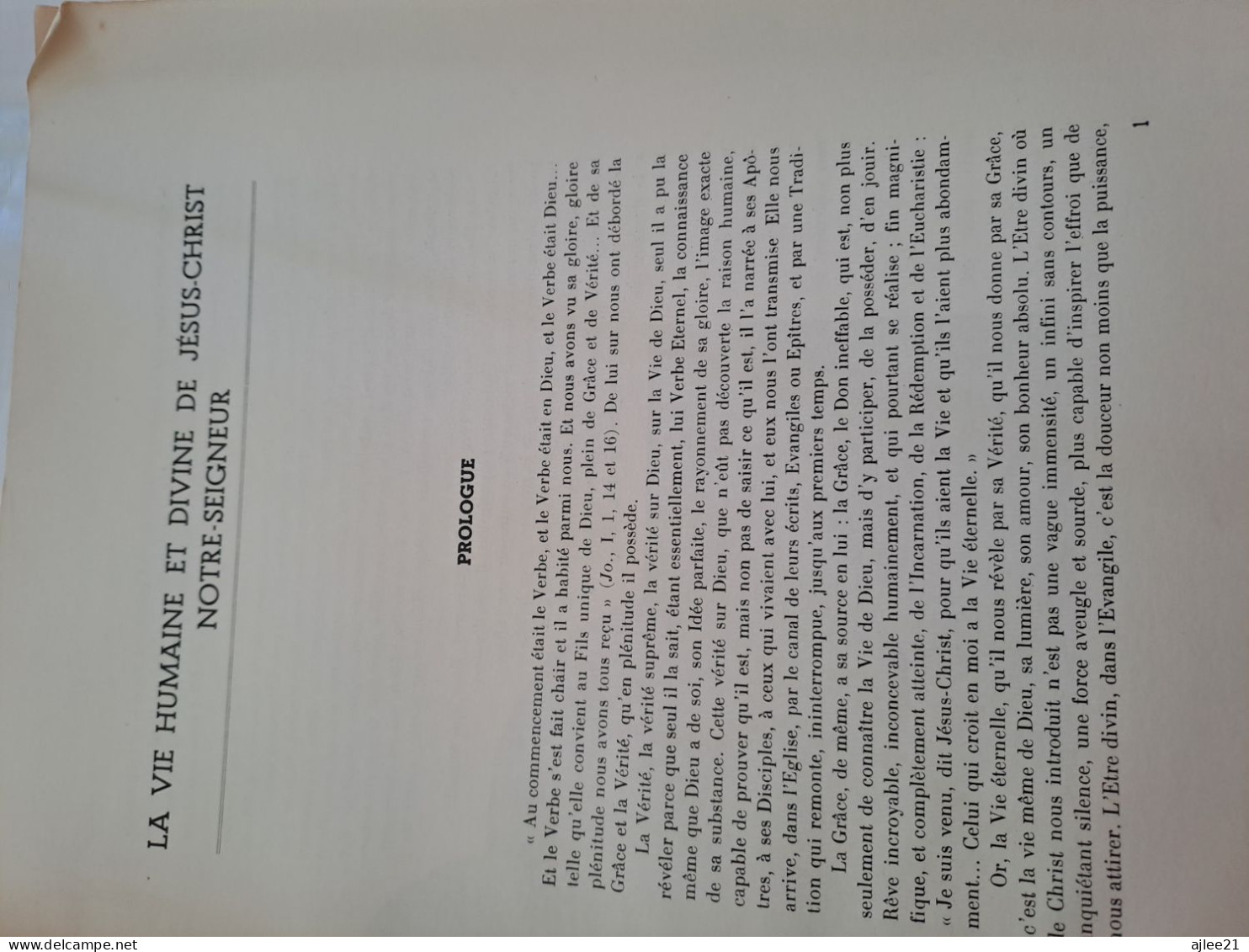 La Vie Humaine Et Divine De Jésus-Christ Notre-Seigneur.    Abbé Felix KLEIN.