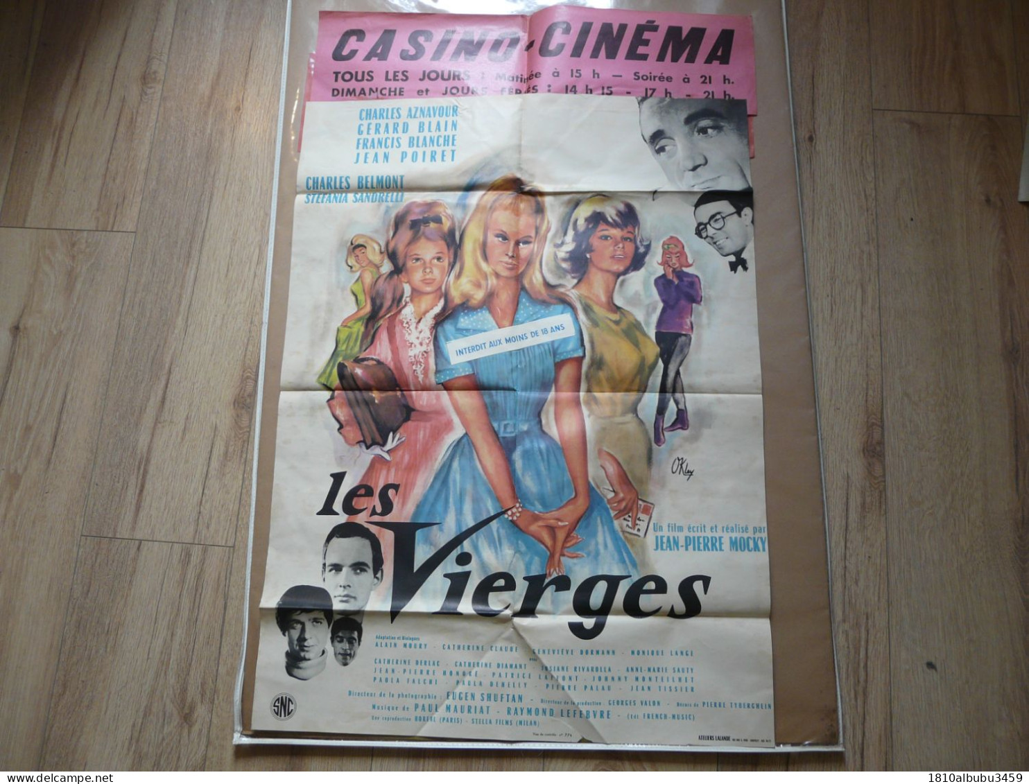 AFFICHE ANCIENNE ORIGINALE - LES VIERGES - Francis BLANCHE - Jean POIRET - Film De Jean-Pierre MOCKY - Posters