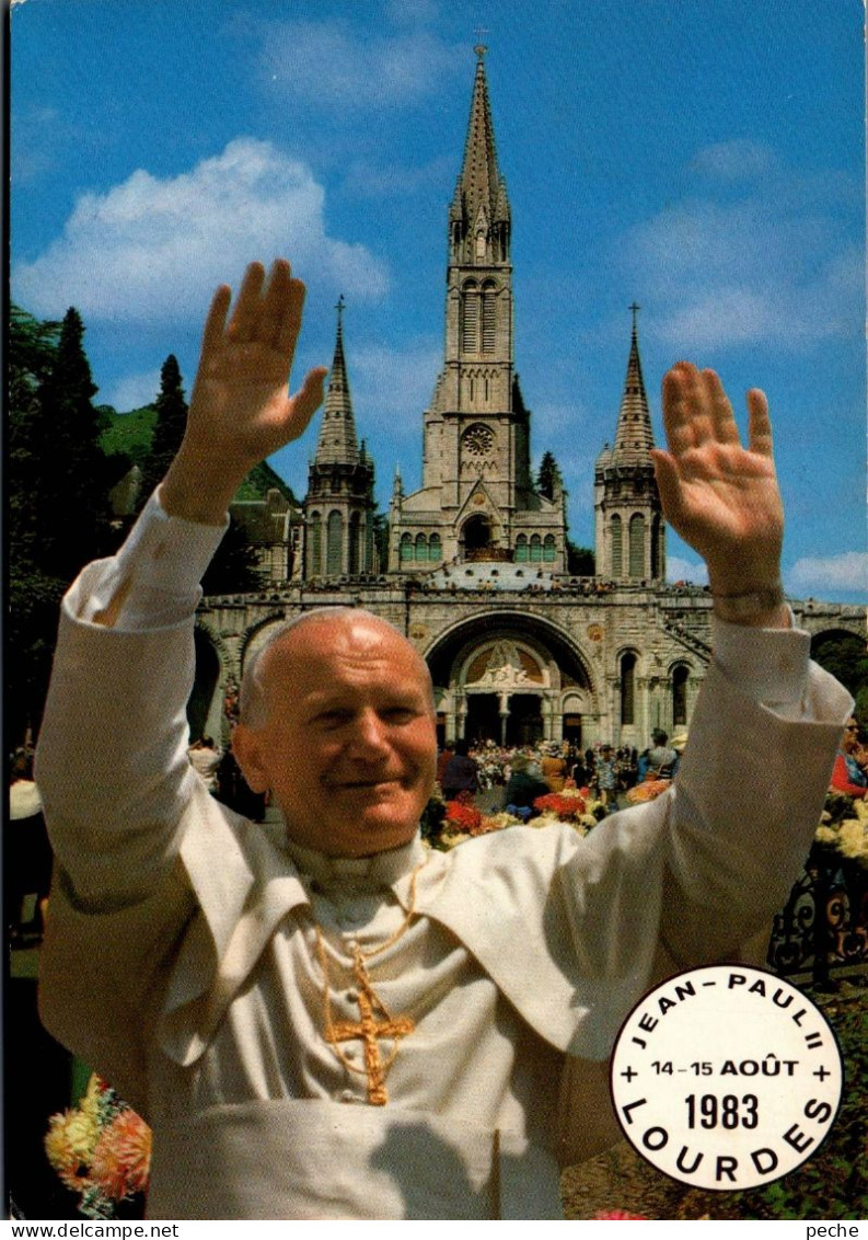 N°1245 Z -cpsm Jean Paul II à Lourdes - Popes