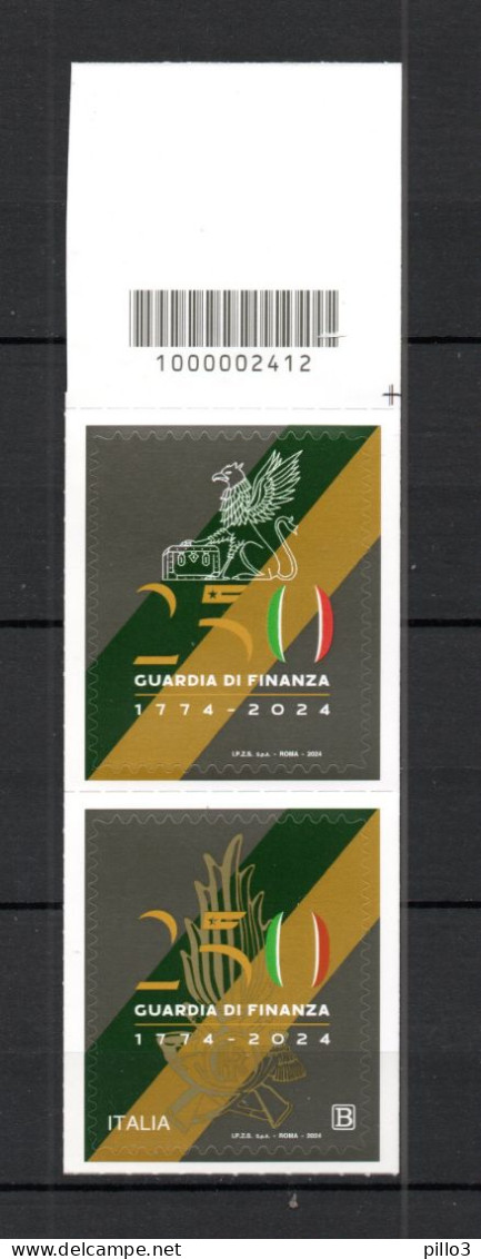 ITALIA :  250° Guardia Di Finanza -  C/B 2412 Alto A Dx.  MNH**-  20.03.2024 - Codici A Barre