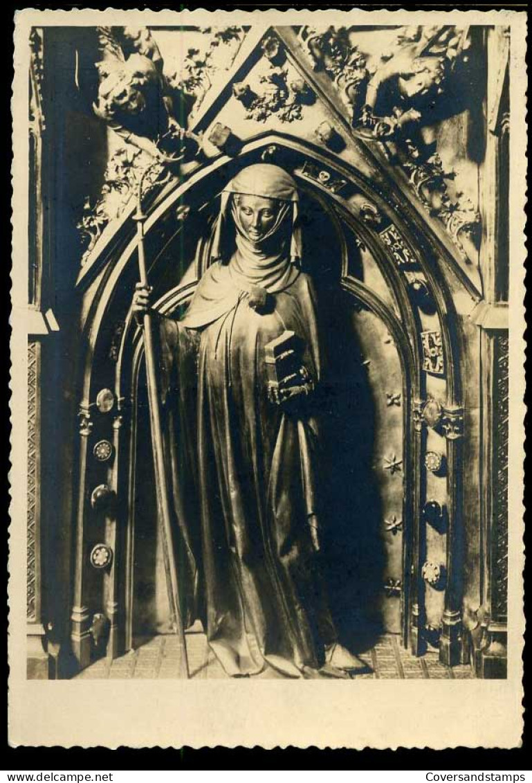 Nivelles : Sainte Gertrude : Statuette De L'un Des Pignons De Châsse Du XIIe Siècle - Nijvel