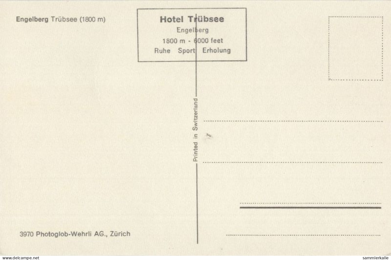 123141 - Engelberg - Schweiz - Trübsee - Andere & Zonder Classificatie