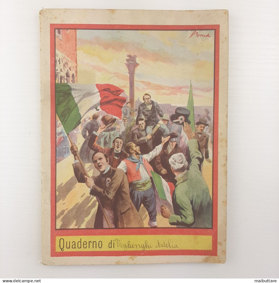 Quaderno D'epoca, Periodo Anni '40. In Copertina Immagine Di Daniele Manin E Nicolo' Tommaseo Liberati Dal Carcere. - Autres & Non Classés