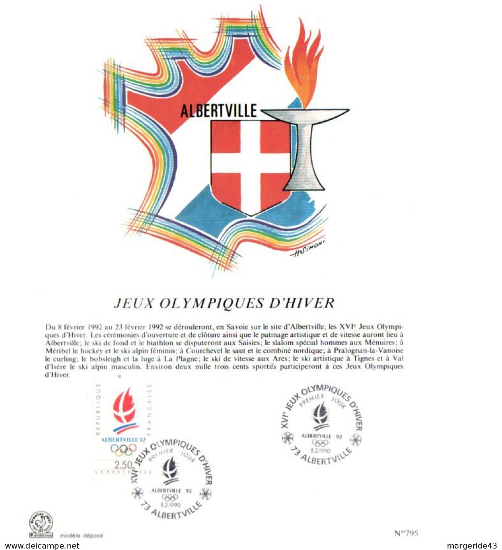 NOTICE FDC 1990 J O ALBERTVILLE - 1990-1999