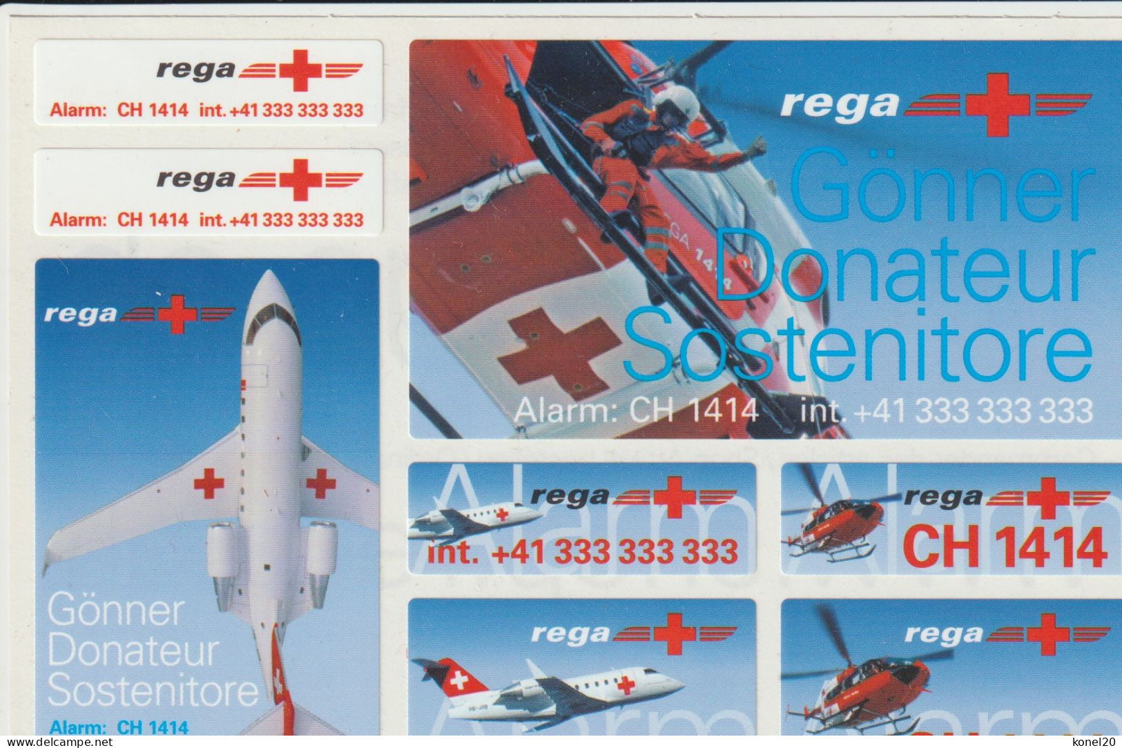 Vintage Sticker Sheet Of Swiss Rega - 1919-1938: Fra Le Due Guerre