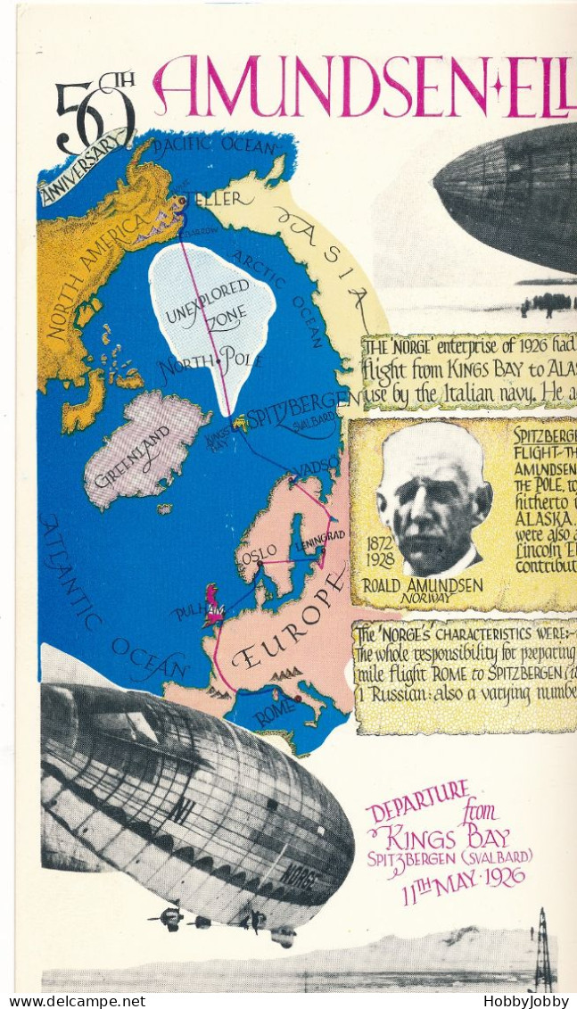 50th Amundsen  - Elsworth - Nobile TRANSPOLAR FLIGHT / DEPARTURE FROM "Kings Bay" Spitzbergen 11th May 1926 - READ MORE! - Zeppeline