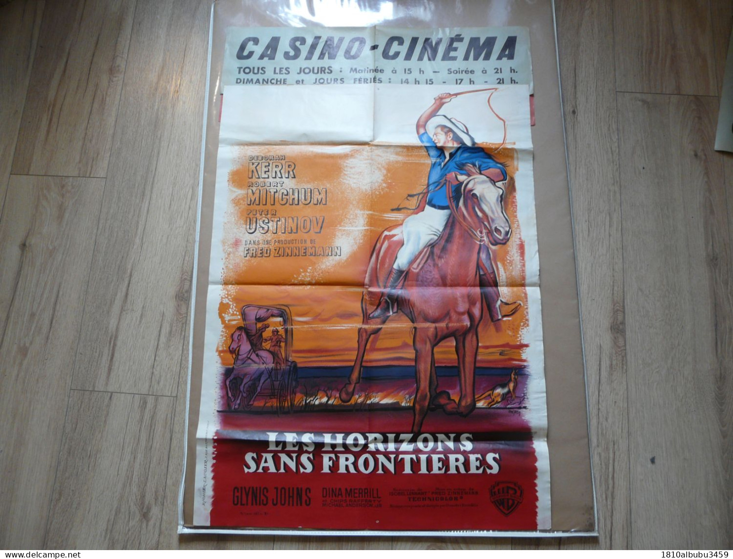 AFFICHE ANCIENNE ORIGINALE - LES HORIZONS SANS FRONTIERES - Robert MITCHUM - Peter Ustinov - Afiches