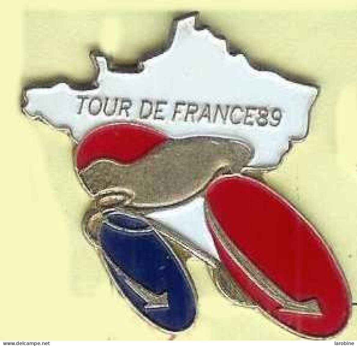 @@ Vélo Cycle Le Tour Carte De FRANCE 89 (3.5x3.5) @@ve59 - Radsport