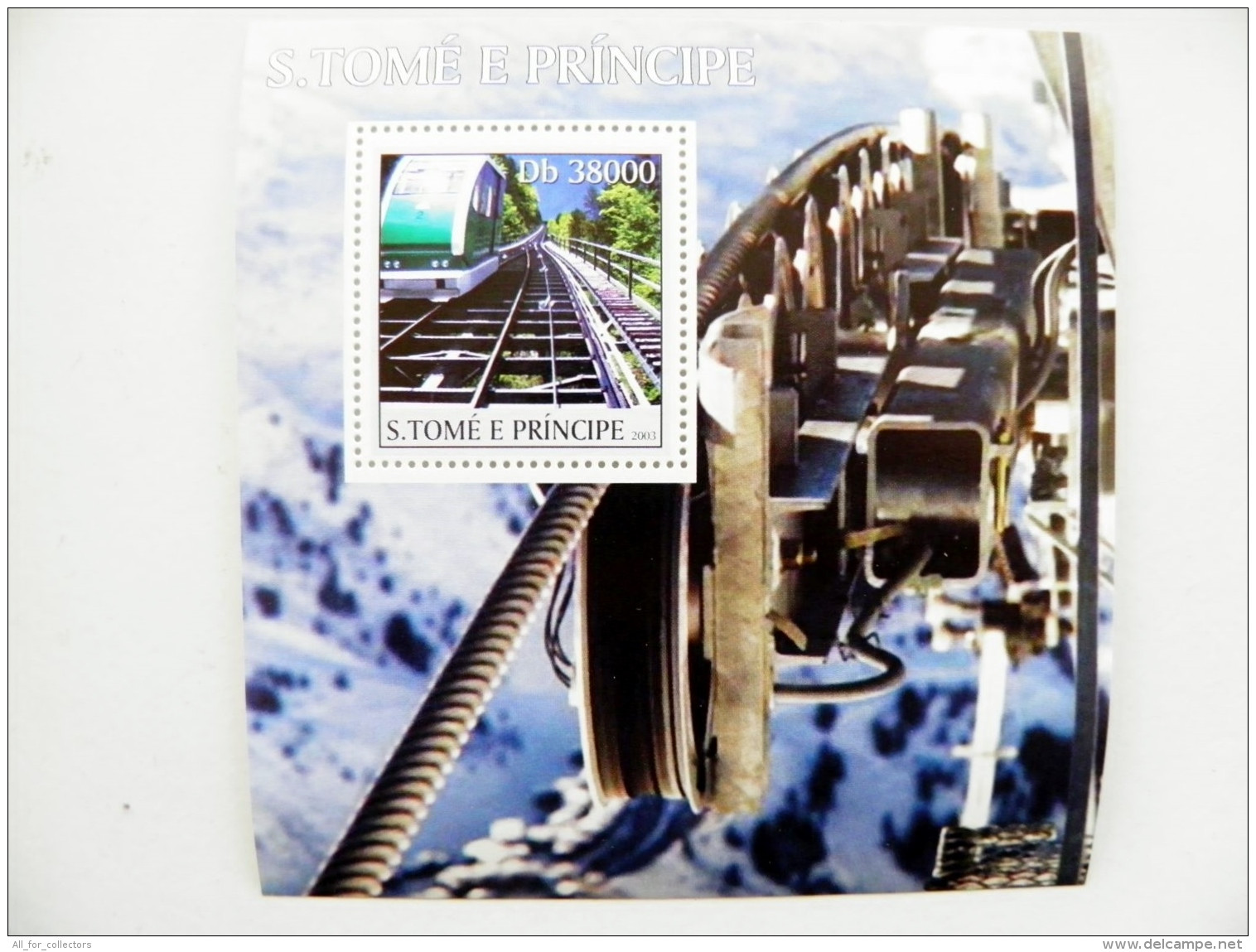 SALE! S.Tome E Principe 2003 M/s Mint Mnh Transport Railway Train Locomotive - Sao Tomé Y Príncipe