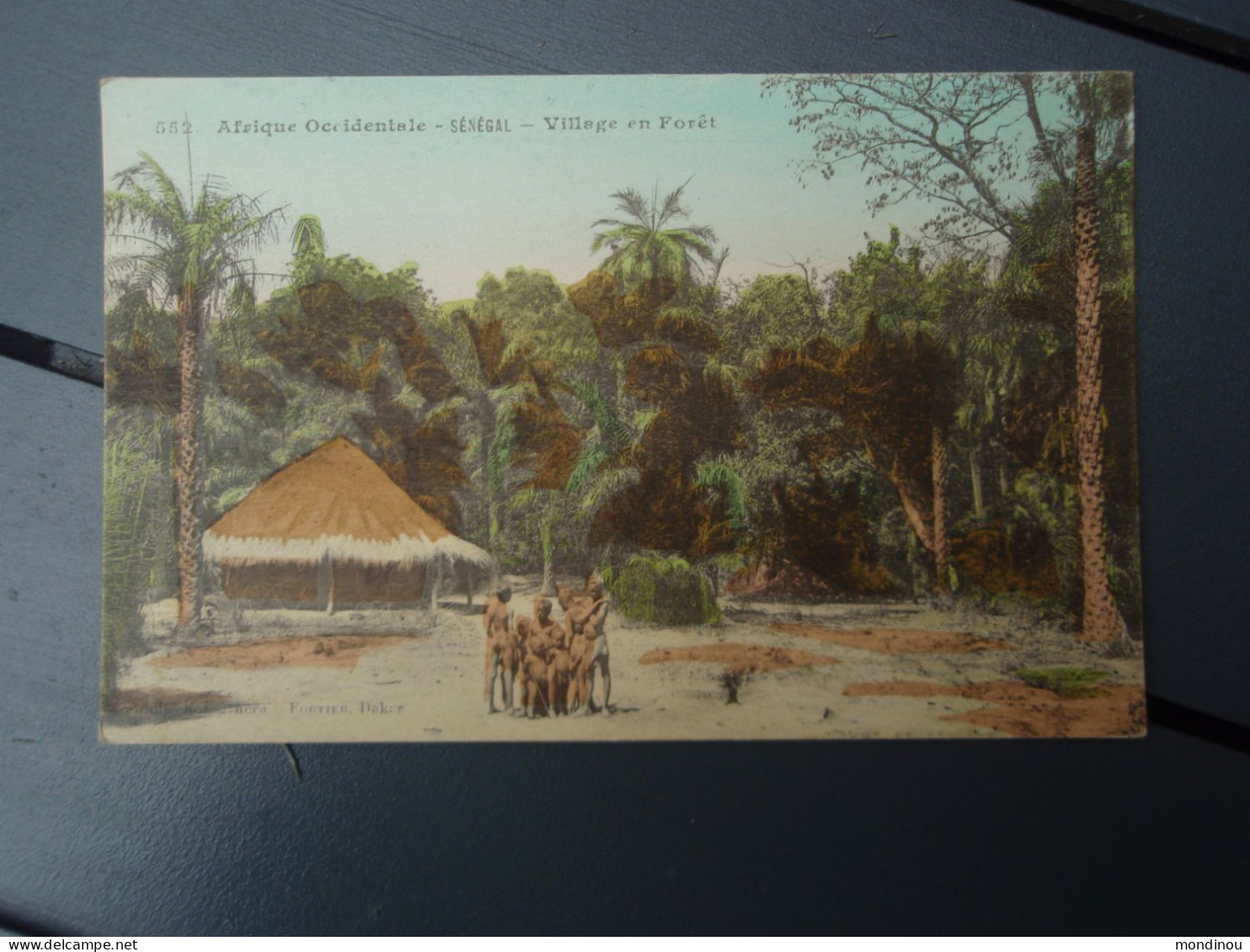 Cpa Couleur Afrique Occidentale - Sénégal - Village En Forêt. Timbre - 1914 - Adressée à La "Cartoucherie" Alger. - Senegal