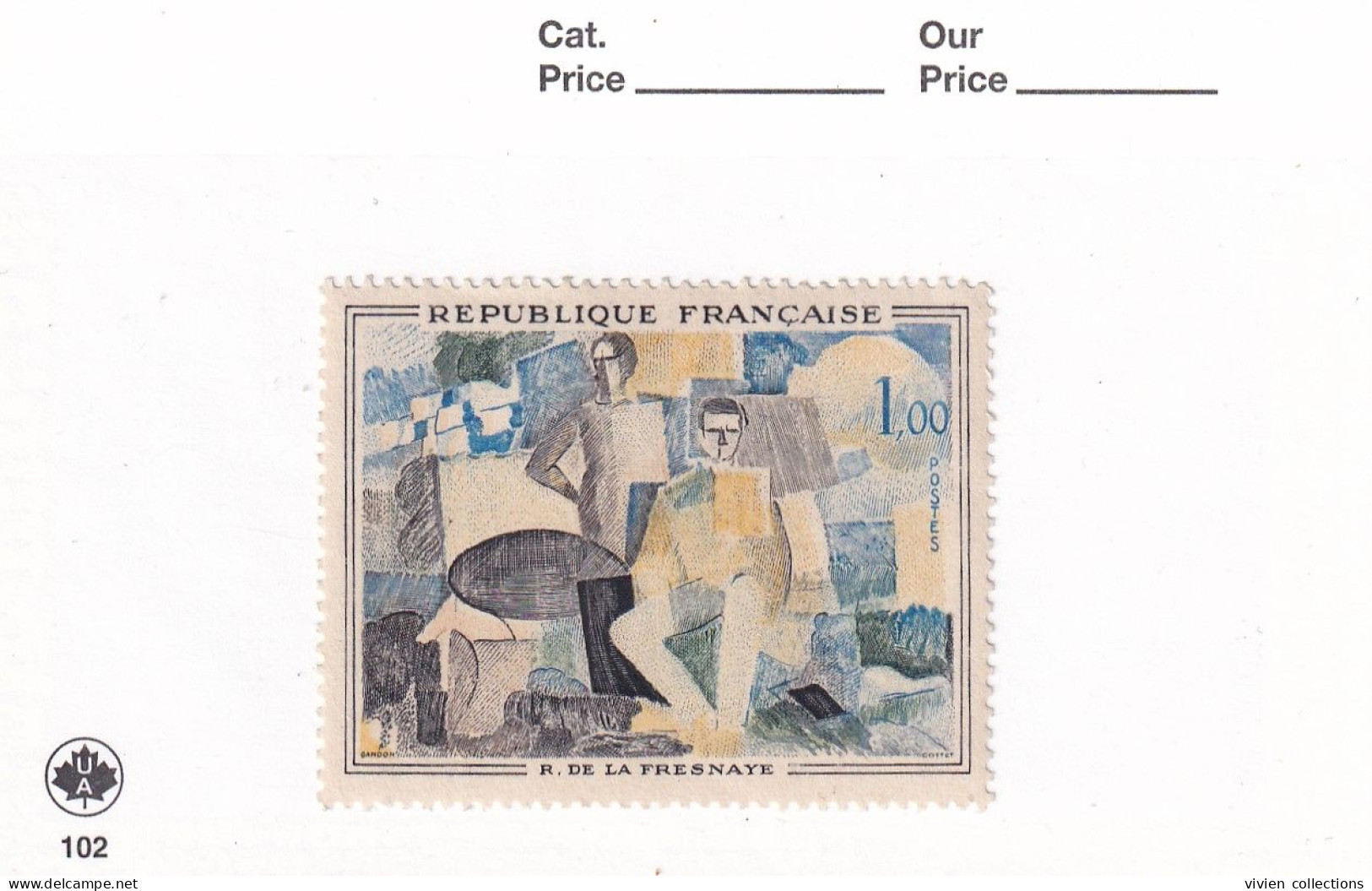 France Superbe Variété Sans La Couleur Rouge Tableau 14 Juillet N° 1322 Neuf * + état Voir Photos (un Point En Haut) - Unused Stamps