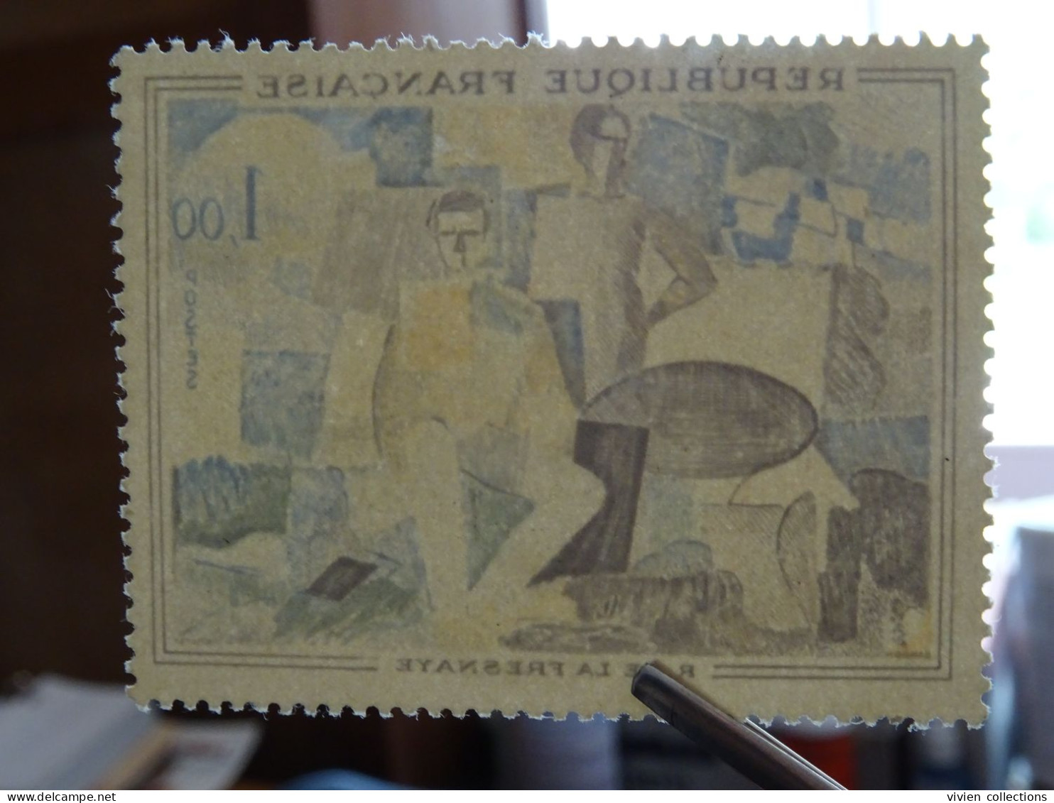 France Superbe Variété Sans La Couleur Rouge Tableau 14 Juillet N° 1322 Neuf * + état Voir Photos (un Point En Haut) - Unused Stamps