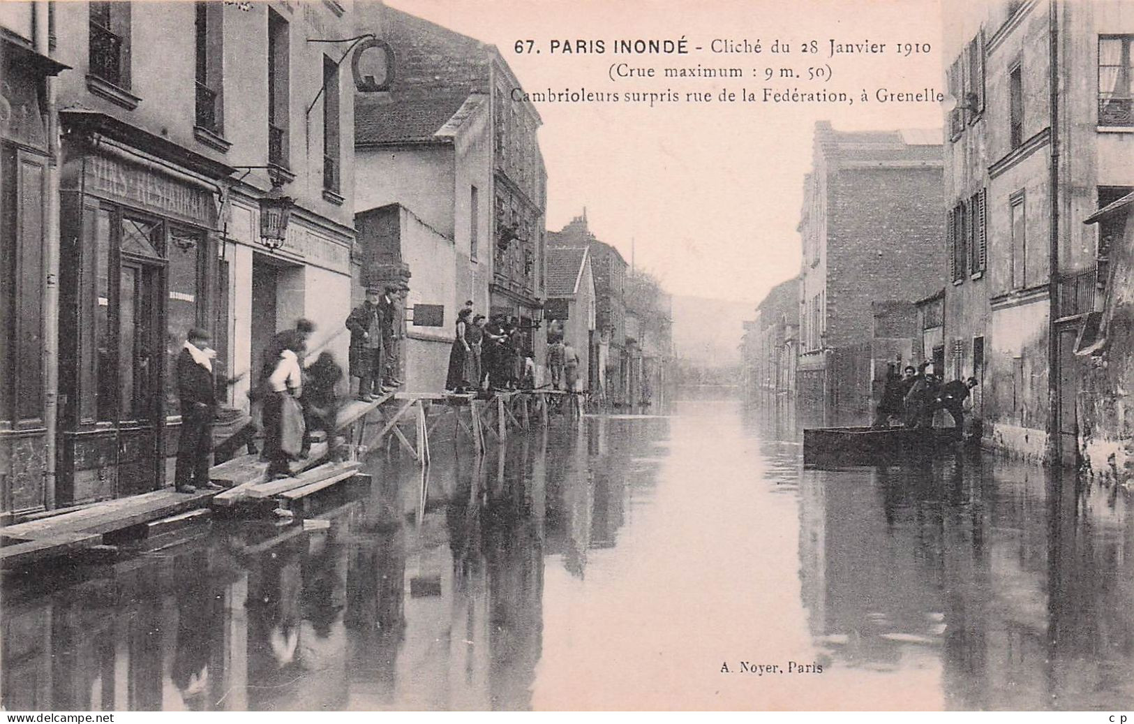 Paris - Grenelle - Paris Inondé - Cambrioleurs  Surpris  ,  Rue De La Federation -  CPA °J - Arrondissement: 15